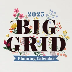 TF Publishing 2025 Big Grid-Floral 7" x 7" Monthly Wall Calendar (25-2110) Online