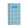 TF Publishing 2024-2025 Blue Plaid 3.5" x 6.5" Academic Weekly & Monthly Planner, Paperboard Cover, Multicolor (AY25-7500)