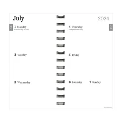 TF Publishing 2024-2025 Blue Plaid 3.5" x 6.5" Academic Weekly & Monthly Planner, Paperboard Cover, Multicolor (AY25-7500)