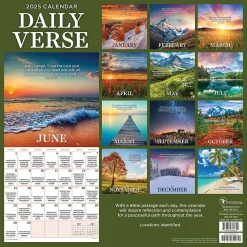 TF Publishing 2025 Daily Verse 12" x 12" Monthly Wall Calendar (25-1007)