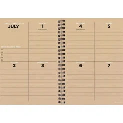 TF Publishing 2024-2025 Elements Series Ombre Woods 6" x 8" Academic Weekly & Monthly Planner, Paperboard Cover, Kraft/Black Clearance