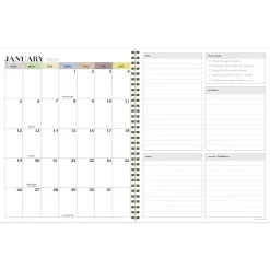 TF Publishing 2025 Gardenia 9" x 11" Weekly & Monthly Planner, Paperboard Cover, Multicolored (25-9708)