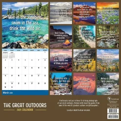 TF Publishing 2025 Great Outdoors 12" x 12" Monthly Wall Calendar (25-1109) New