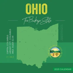 TF Publishing 2025 Home: Ohio 12" x 12" Monthly Wall Calendar (25-1131) Hot