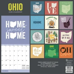 TF Publishing 2025 Home: Ohio 12" x 12" Monthly Wall Calendar (25-1131) Hot