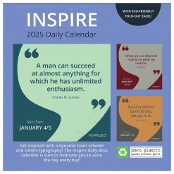 TF Publishing 2025 Inspire 5.25" x 5.25" Day-to-Day Calendar (25-3012) Hot