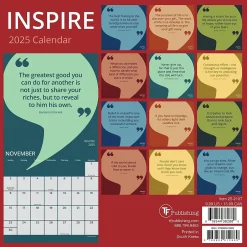 TF Publishing 2025 Inspire 7" x 7" Monthly Wall Calendar (25-2107) Online