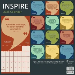 TF Publishing 2025 Inspire 12" x 12" Monthly Wall Calendar (25-1138) Discount