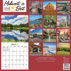TF Publishing 2025 Midwest Is Best 12" x 12" Monthly Wall Calendar (25-1047)
