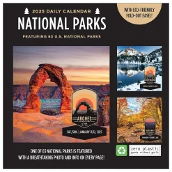 TF Publishing 2025 National Parks 5.25" x 5.25" Day-to-Day Calendar (25-3062) Hot