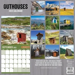TF Publishing 2025 Outhouses 12" x 12" Monthly Wall Calendar (25-1048)