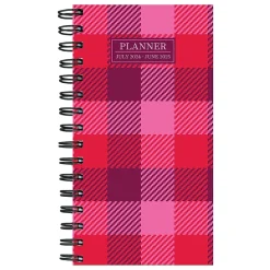TF Publishing 2025 Pink Plaid 3.5" x 6.5" Weekly & Monthly Planner, Paperboard Cover, Multicolored (25-7506) Discount