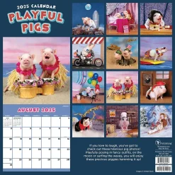TF Publishing 2025 Playful Pigs 12" x 12" Monthly Wall Calendar (25-1023) Hot