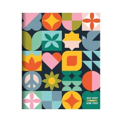 TF Publishing 2024-2025 Scandinavian Symbols 6.5" x 8" Academic Monthly Planner, Paperboard Cover, Multicolor (AY25-4212) Sale
