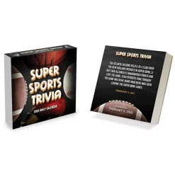 TF Publishing 2025 Sports Facts & Trivia 5.25" x 5.25" Day-to-Day Calendar (25-3022) Clearance