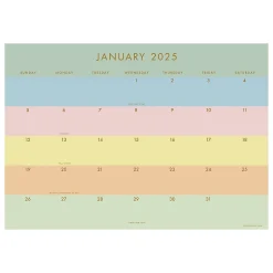 TF Publishing 2025 Super Stripe 12" x 17" Monthly Desk Pad Calendar (25-8508) Discount
