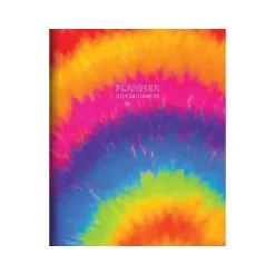 TF Publishing 2024-2025 Tie-Dye 6.5" x 8" Academic Monthly Planner, Paperboard Cover, Multicolor (AY25-4214)