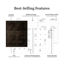 TF Publishing 2024-2025 Walnut Wood 6.5