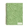 TF Publishing 2024-2025 White Lotus Verde Fronds 6" x 8" Academic Weekly & Monthly Planner, Paperboard Cover, Green/White Sale