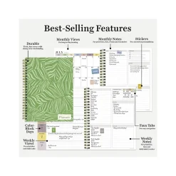 TF Publishing 2024-2025 White Lotus Verde Fronds 6