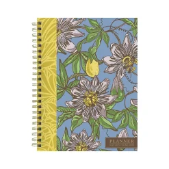 TF Publishing 2024-2025 White Lotus Series Coastal Flowers 6" x 8" Academic Weekly & Monthly Planner, Paperboard Cover Sale