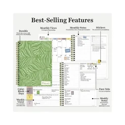 TF Publishing 2024-2025 White Lotus Verde Fronds 6