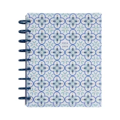 The Happy Planner 2024-2025 Exotic Borders 7" x 9.25" Academic Weekly & Monthly Planner, Plastic Cover, White/Blue Best