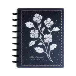The Happy Planner 2025 Ink & Ivy 7" x 9.25" Weekly & Monthly Planner, Plastic Cover, Black/White (PPCD12-566) Clearance