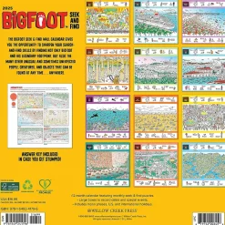 Willow Creek 2025 Bigfoot Seek & Find 12" x 12" Monthly Wall Calendar (41796) Outlet