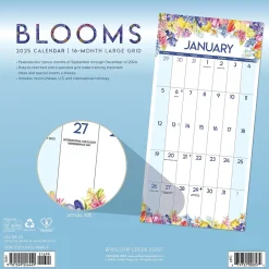 Willow Creek 2025 Blooms—Large Grid 12" x 12" Monthly Wall Calendar (46449) Hot