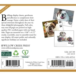 Willow Creek 2025 Bulldogs 6" x 5.5" Day-to-Day Calendar, Multicolor (40706)