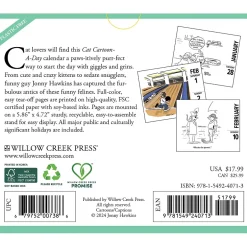Willow Creek 2025 Cat Cartoon-A-Day by Jonny Hawkins 6" x 5.5" Day-to-Day Calendar, Multicolor (40713) Sale