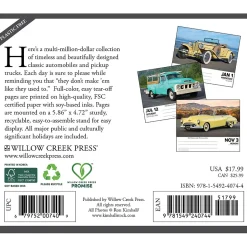 Willow Creek 2025 Classic Cars & Trucks 6" x 5.5" Day-to-Day Calendar, Multicolor (40744) Clearance
