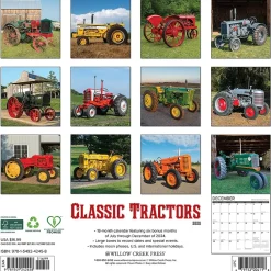 Willow Creek 2025 Classic Tractors 12" x 12" Monthly Wall Calendar (42458) Sale