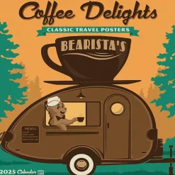 Willow Creek 2025 Coffee Delights Art 12" x 12" Monthly Wall Calendar (42502) New