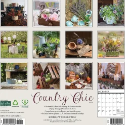 Willow Creek 2025 Country Chic 12" x 12" Monthly Wall Calendar (42588) New
