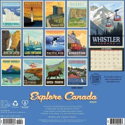 Willow Creek 2025 Explore Canada 12" x 12" Monthly Wall Calendar (42847) Outlet