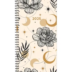 Willow Creek 2025 Floral Moon 3.5" x 6.5" Weekly Planner Cover, Multicolored (48733) Hot
