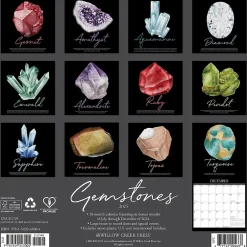 Willow Creek 2025 Gemstones 12" x 12" Monthly Wall Calendar (43004) Discount