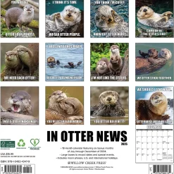 Willow Creek 2025 In Otter News 12" x 12" Monthly Wall Calendar (43479) Outlet