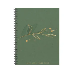 Willow Creek 2024-2025 Ivy Green 6.5" x 8.5" Academic Weekly & Monthly Planner, Paper Cover, Green/Gold (47743) Outlet