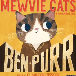 Willow Creek 2025 Mewvie Cats 12" x 12" Monthly Wall Calendar (43882) Best