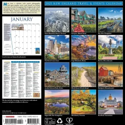 Willow Creek 2025 New England 12" x 12" Monthly Wall Calendar (44155) Sale