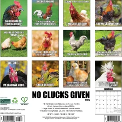 Willow Creek 2025 No Clucks Given 12" x 12" Monthly Wall Calendar (44216) Clearance