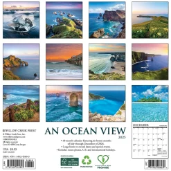 Willow Creek 2025 Ocean View 7" x 7" Monthly Wall Calendar (45893)