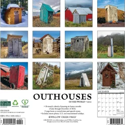 Willow Creek 2025 Outhouses 12" x 12" Monthly Wall Calendar (44322) Discount