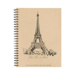Willow Creek 2024-2025 Paris 8.5" x 11" Academic Weekly & Monthly Planner, Paper Cover, Kraft/Black (47583) Best
