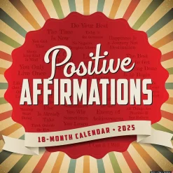 Willow Creek 2025 Positive Affirmations 12" x 12" Monthly Wall Calendar (46296) Clearance