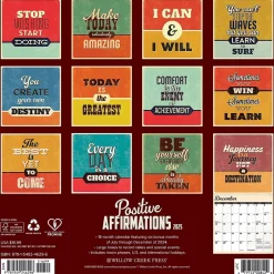 Willow Creek 2025 Positive Affirmations 12" x 12" Monthly Wall Calendar (46296) Clearance