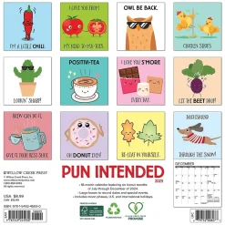Willow Creek 2025 Pun Intended 7" x 7" Monthly Wall Calendar (45930) Sale